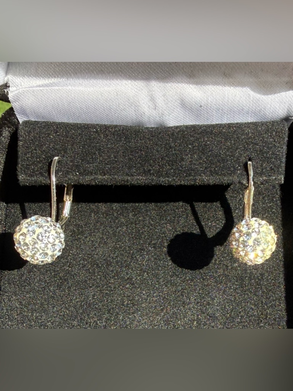 Crystal Pavé Drop Earrings - Clear Sparkle